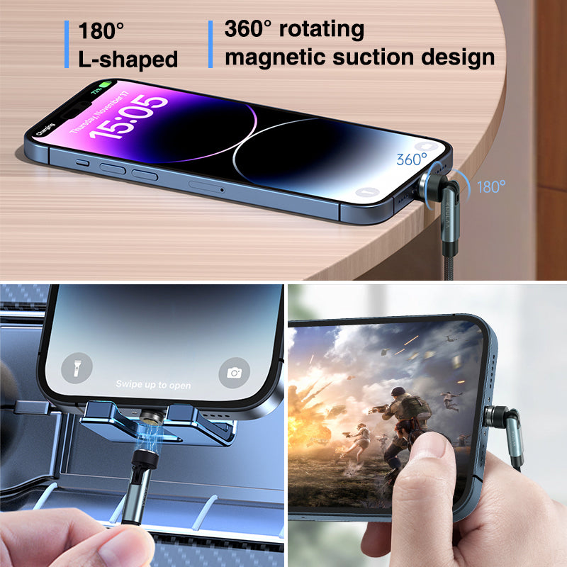 540 Rotate Magnetic Cable Fast Charging Kuulaa