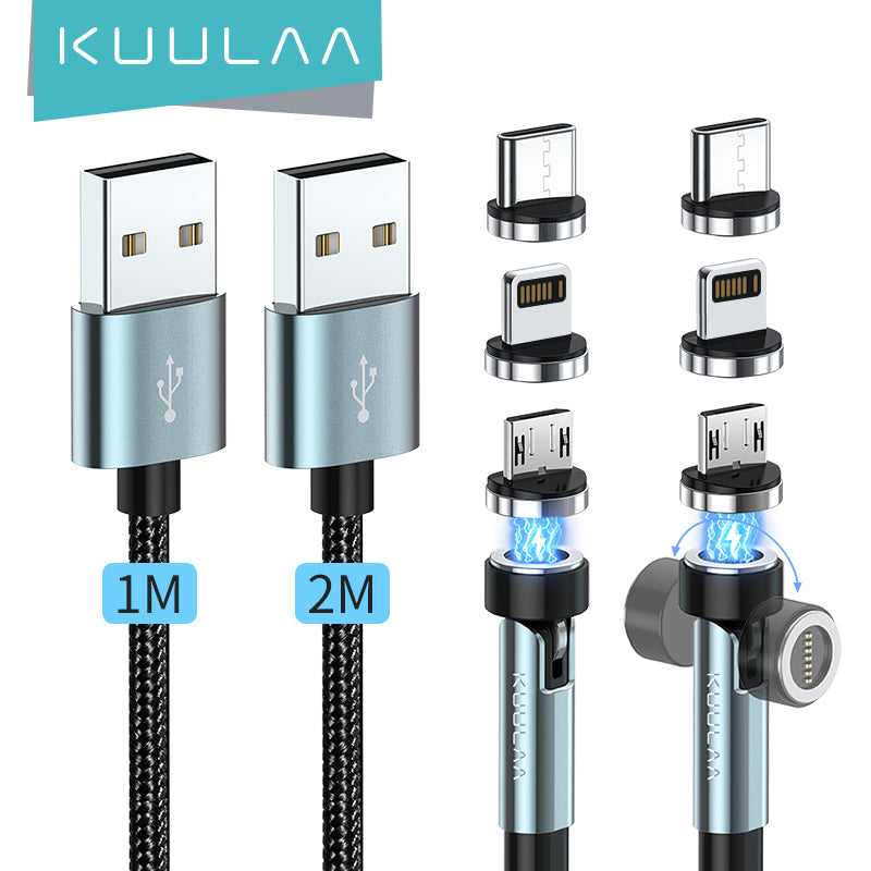 540 Rotate Magnetic Cable Fast Charging Kuulaa