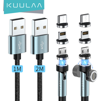 540 Rotate Magnetic Cable Fast Charging Kuulaa